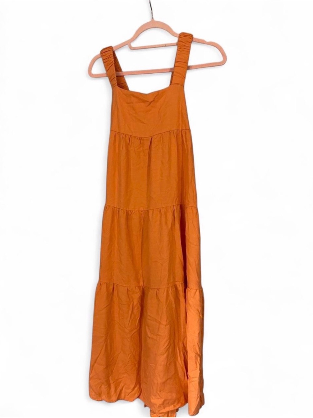 Sleeveless Tiered Maxi Dress - Orange